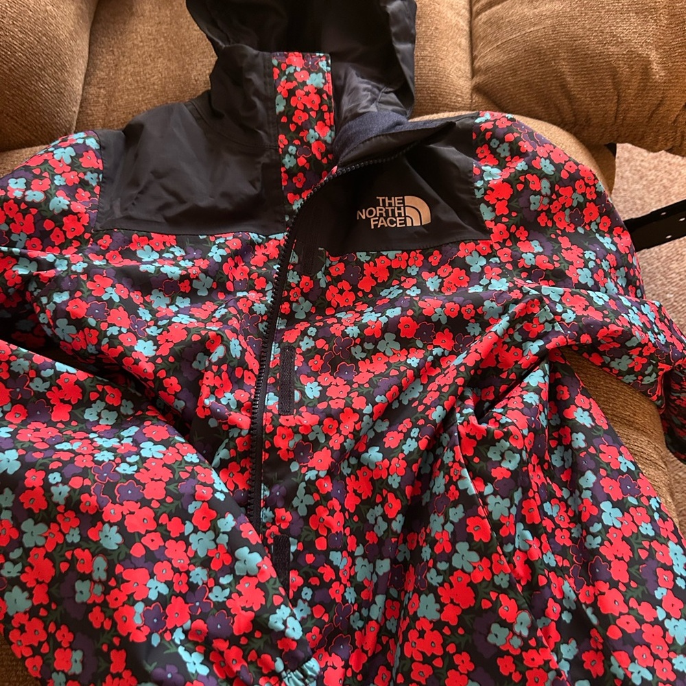 The North Face Kids Raincoat - Black and Red Floral
